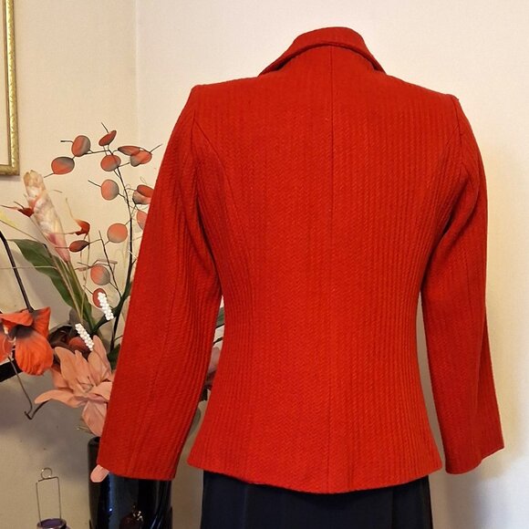 NWT Comfy Lined Red Blazer Jacket Spring Fall Winter Jackets Tag Size S 4 6 - Picture 5 of 12